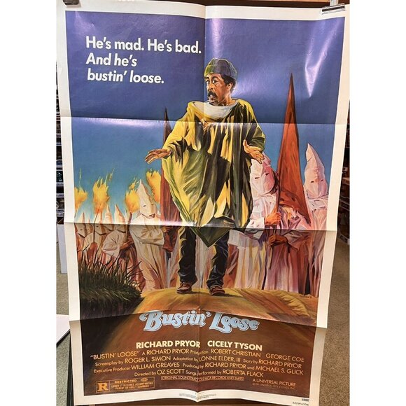 1981 “Bustin’ Loose” ORIGINAL Theatre MOVIE POSTER 27” X 41” One Sheet R. Pryor - Picture 1 of 2